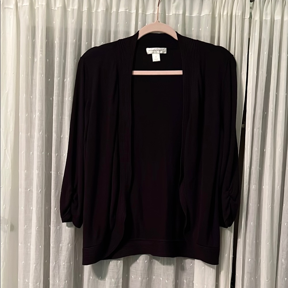 Christopher & Banks Black XL Open-Front Cardigan Sweater